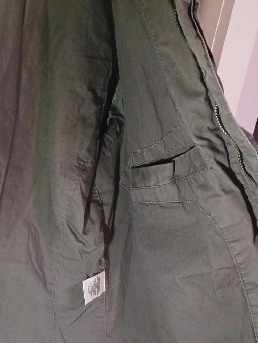 Banana Republic Charcoal Gray Utility Jacket. Zipper or Button. Size M.